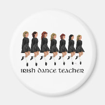 Professeur irlandais de danse d'étape - ligne noir aimant