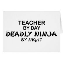 Professeur Ninja mortel par nuit Carte De Vœux