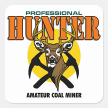 PROFESSIONELE JAGER VIERKANTE STICKERS