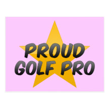 Professionnel de golf fier cartes postales