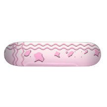 Profil onduleux rose-clair et blanc plateaux de skate