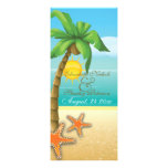 Programme de cérémonie de mariage de plage de paum faire-parts