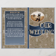 Programme de mariage (conception Bifold avec la ph Prospectus