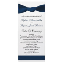 programme de mariage d'arc de bleu marine