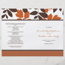 Programme de mariage de automne tract