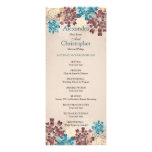 Programme de mariage de fleurs de Teal, de Brown e Invitations Personnalisables