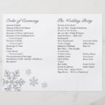 Programme de mariage de flocon de neige d'hiver prospectus personnalisés