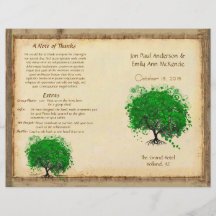 Programme jaune lunatique de mariage d'arbre de fe prospectus