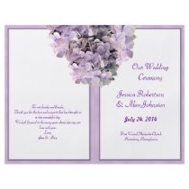 Programme pourpre de mariage de modèle d'hortensia