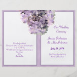 Programme pourpre de mariage de modèle d'hortensia prospectus en couleur