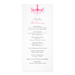 Programme rose et noir de mariage de lustre modèle de carte double