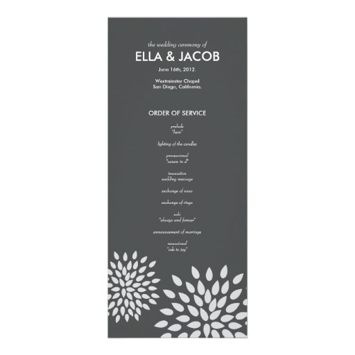 Programme snob de cérémonie de l'argent | des péta cartons d'invitation personnalisés