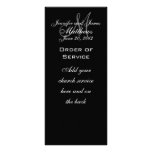 Programmes élégants de mariage de monogramme double carte en  couleur