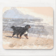 Promenade sur la plage tapis de souris