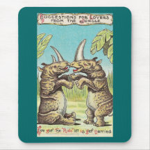 Proposition de rhinocéros de mariage tapis de souris