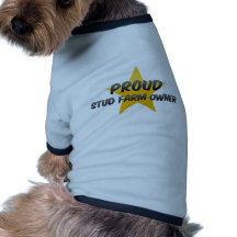 Propriétaire fier de ferme de goujon t-shirt pour chien