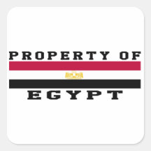 Propriété de l'Egypte Autocollant Carré