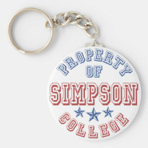 Propriété de l'université Simpson Porte-clé