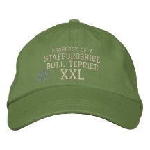 Propriété d'un bull-terrier du Staffordshire Casquette De Baseball Brodée