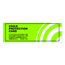 Protection de l'enfance/sécurité modèles de cartes de visite