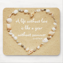 Proverbe Mousepad de coeur de coquillage Tapis De Souris