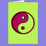 Prune Yin ébouriffé par le vent vert Yang cartes