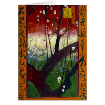 Prunier fleurissant (après Hiroshige) Van Gogh Carte