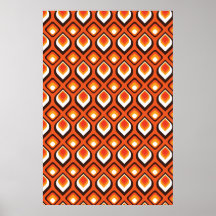 Psychedelisch Sinaasappel Print
