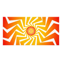 Psychedelisch Spiraalvormig Patroon: Vector Kunst: Foto Wenskaarten