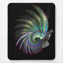 Psychedelische Bevederde Vogel Muismatten