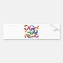 Psychedelische Veren Bumpersticker