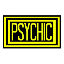 Psychisch Zwart en Geel Gematteerd Lijst Visitekaartjes Sjabloon