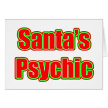 Psychische kerstman kaart
