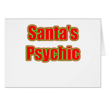 Psychische kerstman kaart