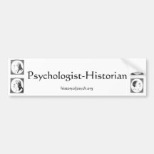 Psycholoog-historicus de sticker van de Bumper Bumperstickers