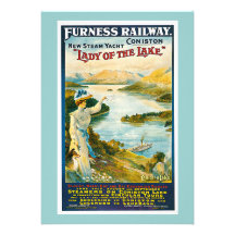 Publicité vintage ferroviaire de voyage de Furness Invitations Personnalisées
