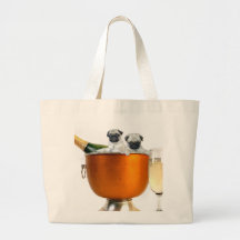 Pugs van nieuwjaren tas