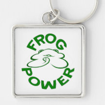 Puissance Keychain de grenouille Porte-clés