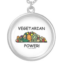 Puissance végétarienne ! (Pile des légumes) Colliers Personnalisés