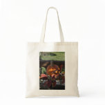 pumpkin in fall tote bag