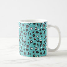 Punk Patroon blauwgroen Girly Koffie Mok