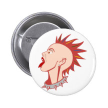 Punk Punkerin punk girl Anstecknadel