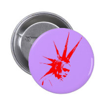 punkgirl rood speld buttons