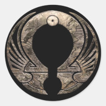 Punto Omega - autocollant rond de logo