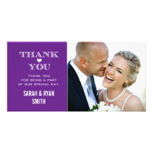Purple Heart épousant des cartes de Merci de photo Cartes Avec Photo