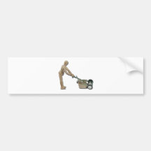 PushingLawnMower073011 Autocollants Pour Voiture