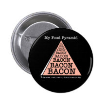 Pyramide alimentaire de lard badge avec épingle