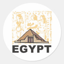 Pyramide de l'Egypte Autocollant Rond