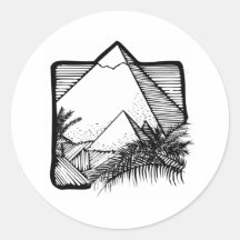 Pyramide de l'Egypte Autocollants
