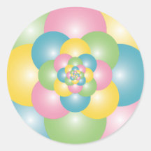Pyramide des ballons colorés autocollants ronds